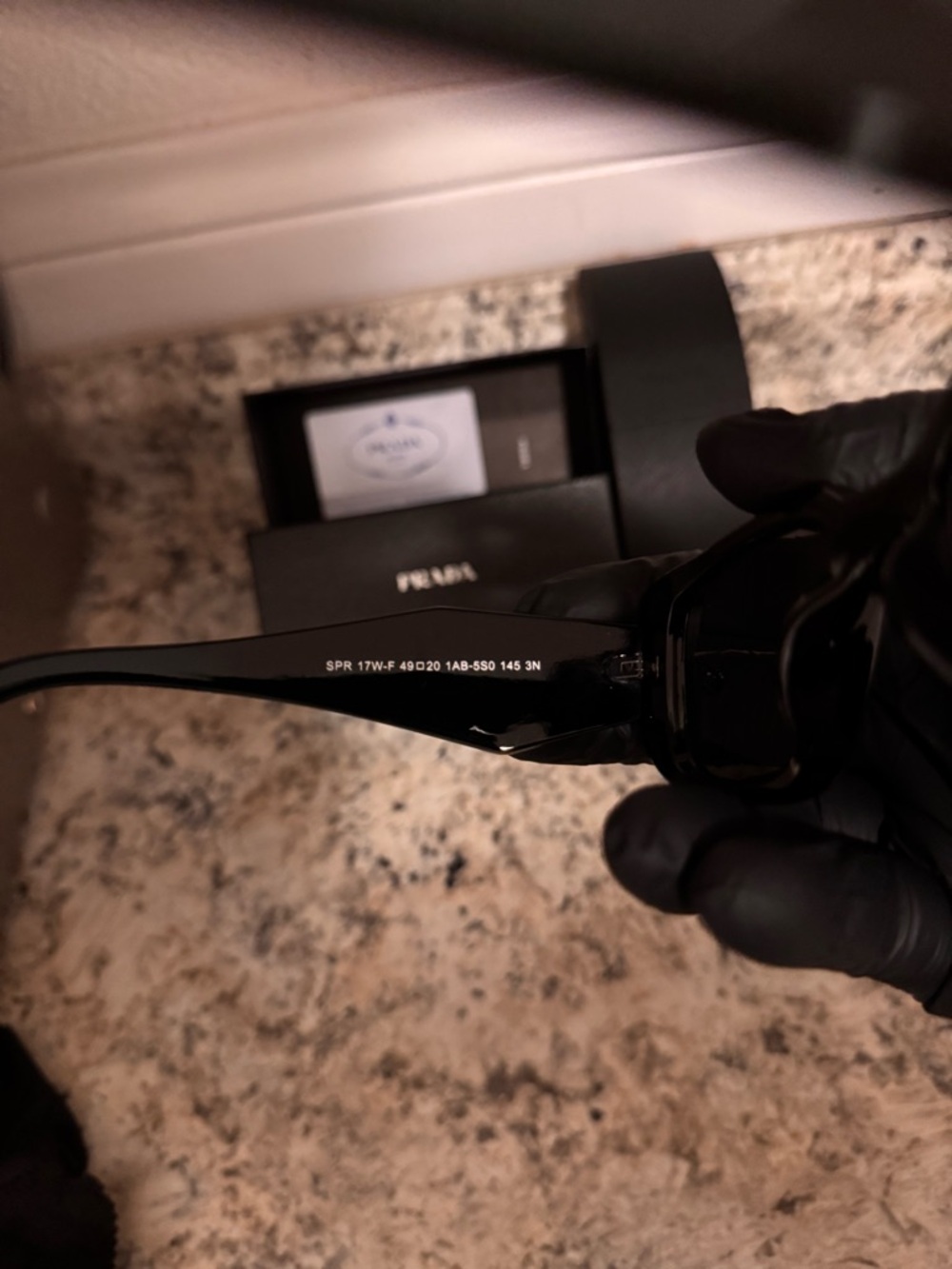 Prada unisex Black Shield Sunglasses with White Logo - Picture 7 of 8